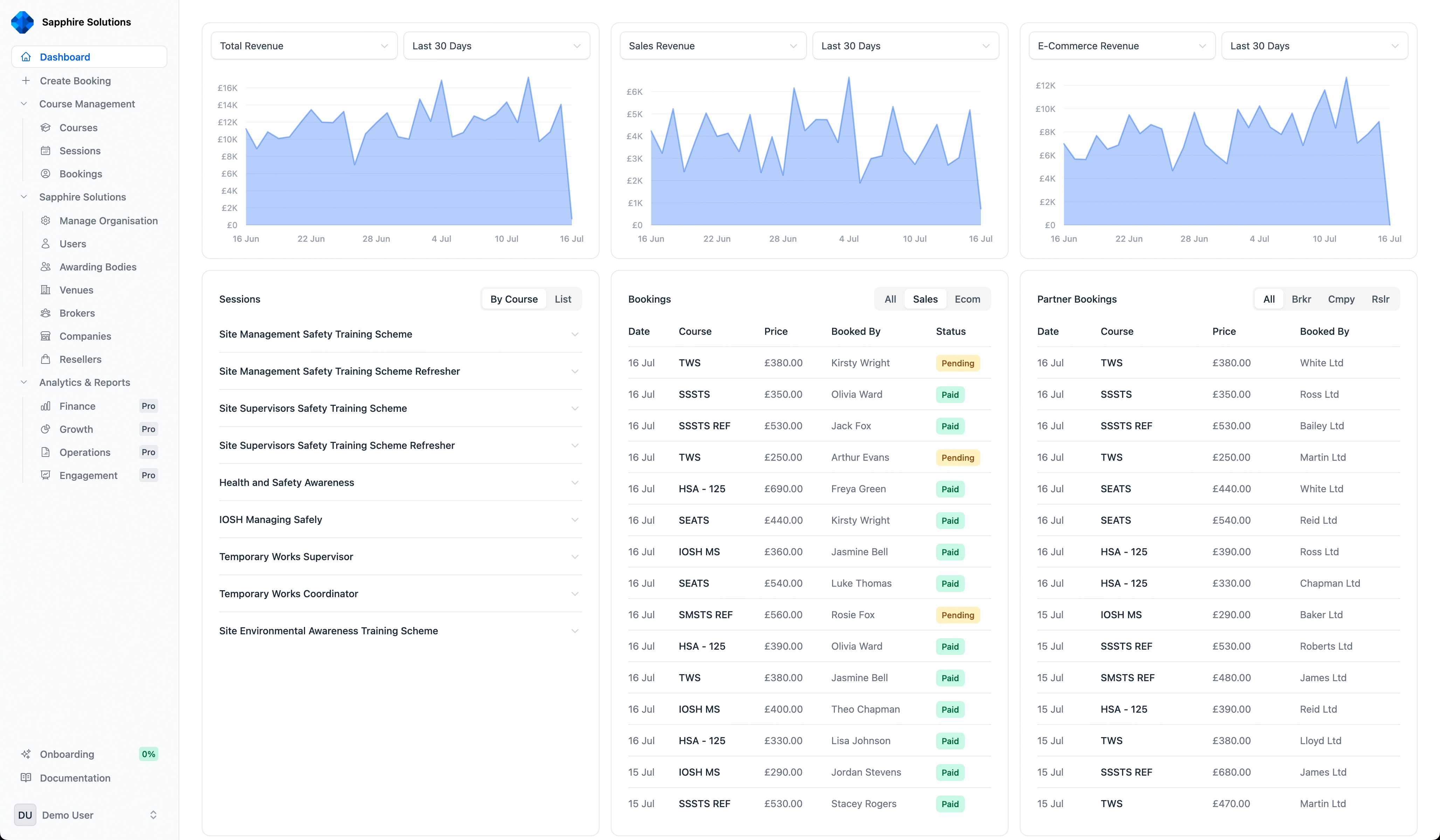 Manage My Courses screenshot